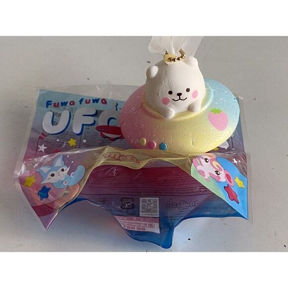 IBloom Marshmallow Bear Fuwa Fuwa UFO Marmo Rainbow Mini Soft Scented - Picture 3 of 12